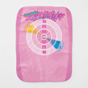 Pink Super Spit-Up Funny Game Burp Cloth
