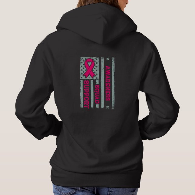 Pink support squad hoodie (Back)
