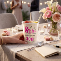 Pink Surprise 30th Birthday Party Paper Cups