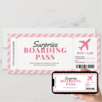 Paris Personalised Travel Ticket and Envelope. Paris Themed Ticket Surprise  Holiday Gift. 