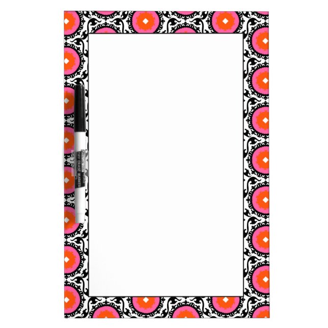 Pink Suzani Pattern Dry-Erase Board (Front)