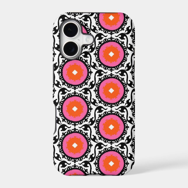 Pink Suzani Pattern Iphone Case (Back)