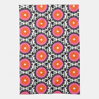 Pink Suzani Pattern Kitchen Towel