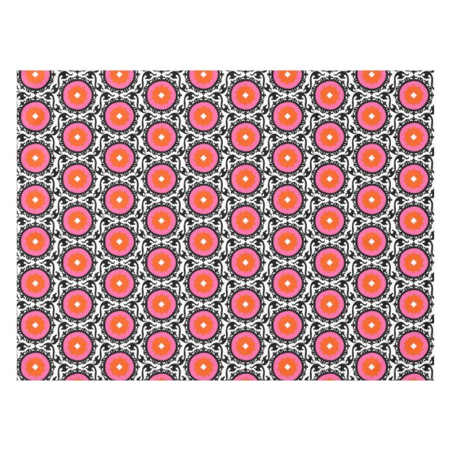 Pink Suzani Pattern Tablecloth (Front (Horizontal))