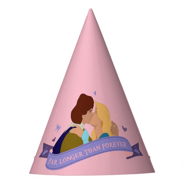Pink Swan Princess party hat (Front)