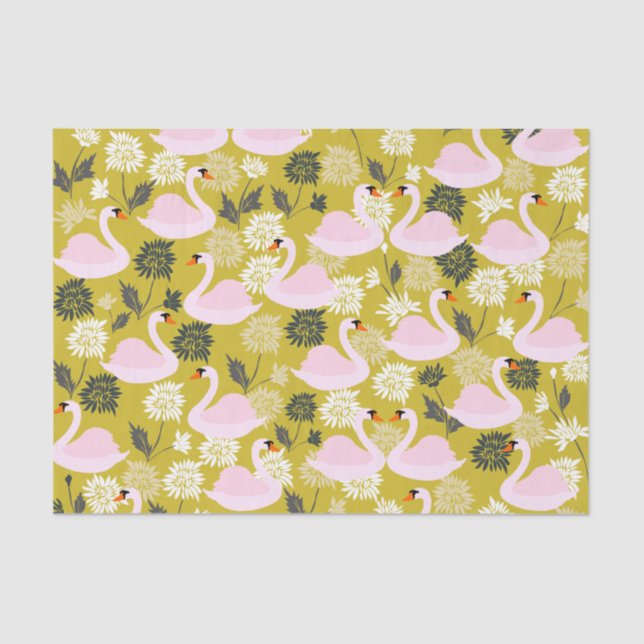 Pink Swan Tissue Paper (Front)