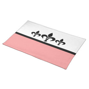 Pink Swanky Fleur De Lis Placemat