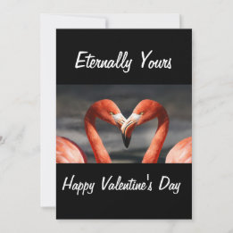 PINK SWANS ETERNALLY YOURS HAPPY VALENTINE'S DAY HOLIDAY CARD