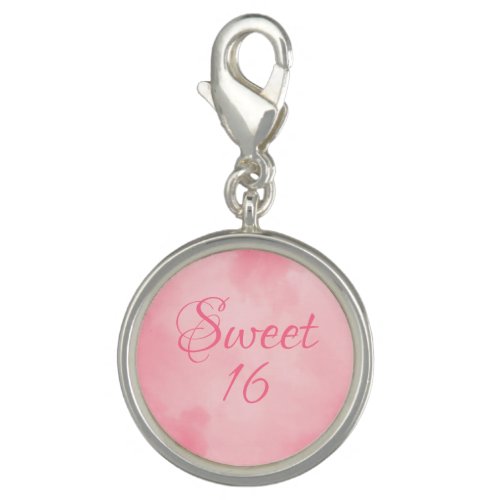 Pink Sweet 16 Birthday Charm