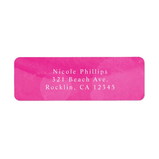Pink Sweet 16 Birthday Party Invitation Matching Label (Front)