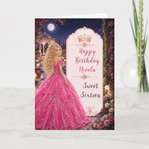 Pink Sweet 16 Royal Princess Card