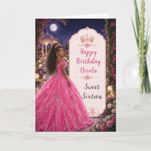 Pink Sweet 16 Royal Princess Card