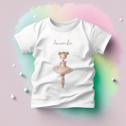 Pink Sweet Ballerina Baby T_Shirt