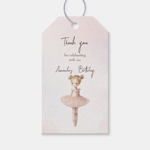 Pink Sweet Ballerina Gift Tags