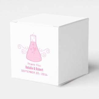 Pink Sweet Chemistry Wedding Favor Boxes