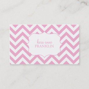 Pink Sweet Chevron Personalized Contact / Business Card