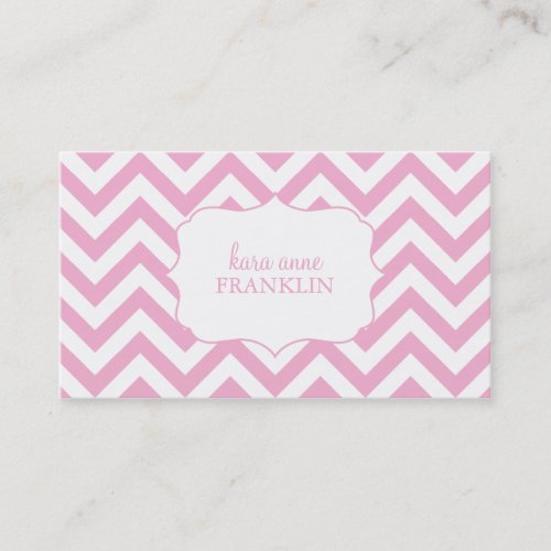 Pink Sweet Chevron Personalized Contact / Business Cards