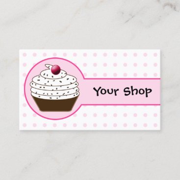 Pink sweet cupcake business Cards