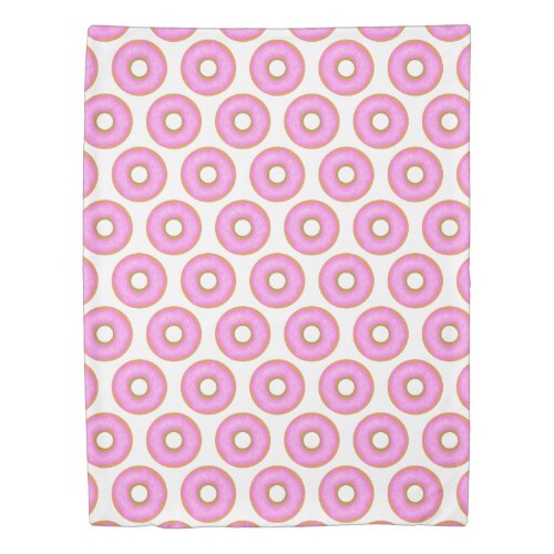 Pink Sweet Dreams Cartoon Donuts Twin Duvet Cover