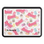 pink sweet ice candy printed name personalized  hitch cover