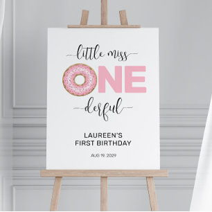 Pink Sweet Little MIss 1st Birthday Foam Board