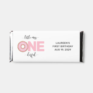 Pink Sweet Little MIss 1st Birthday Hershey Bar Favors