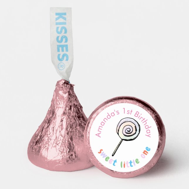 Pink Sweet Little One 1st Birthday Kids Hershey®'s Kisses® (Front)