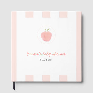 Pink Sweet Little Peach Baby Shower Guest Book