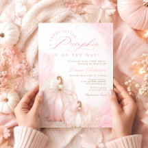 Pink Sweet Little Pumpkin Fall Girl Baby Shower