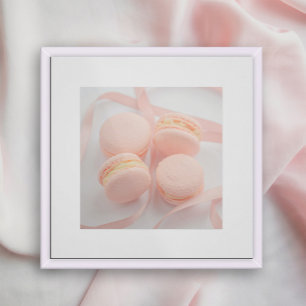 Pink Sweet Macarons kitchen poster Macarons
