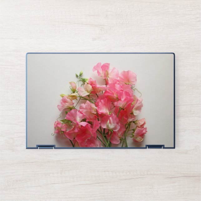 Pink sweet pea bouquet hp HP laptop skin (Front)