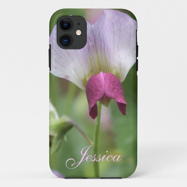 Pink Sweet Pea iPhone 5 Case *personalize* (Back)