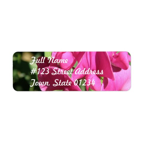 Pink Sweet Pea Mailing Label