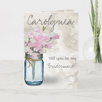 PINK SWEET PEAS VINTAGE MASON JAR WATERCOLOR INVITATION
