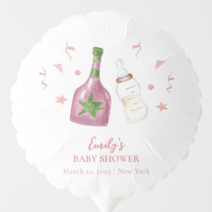 Pink Sweet Poppin Champagne Bottles Baby Shower Balloon