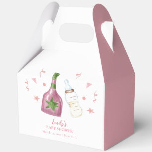 Pink Sweet Poppin Champagne Bottles Baby Shower Favor Boxes
