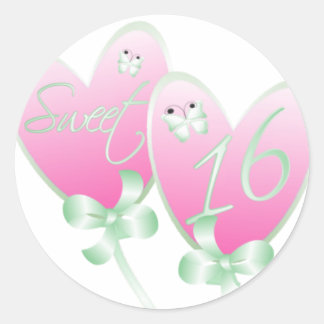 Pink Sweet Sixteen Sticker