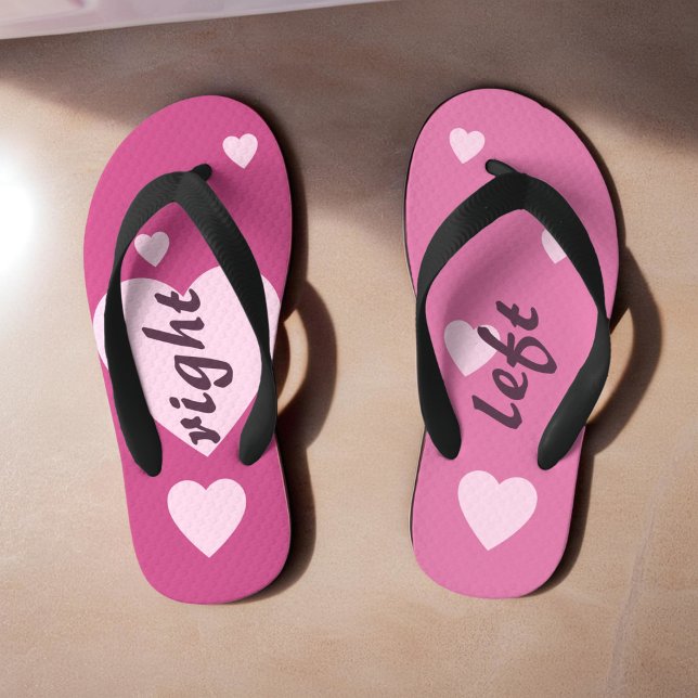 Pink Sweetheart  Fun Asymmetrical Kid's Flip Flops (Pink Sweetheart Fun Asymmetrical Kid's Flip Flops)