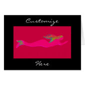 pink swimming mermaid black (Front Horizontal)