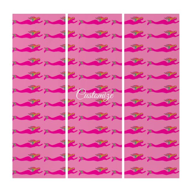 Pink swimming mermaid Thunder_Cove Triptych (Front)