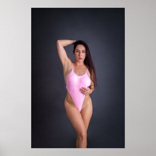 Pink Swimsuit Model 16x24 Poster