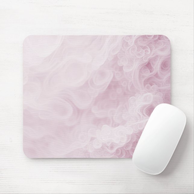 Pink Swirl Abstract Mouse Pad (With Mouse)