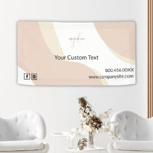 Pink Swirl Business Logo Event Display Marketing  Banner