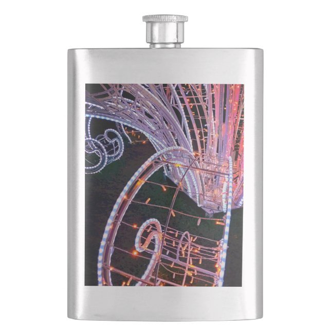 Pink swirl flask (Front)