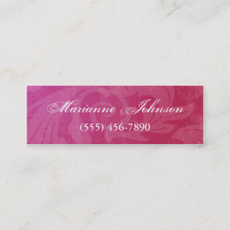 Pink Swirl Girly Grunge Skinny Profile Card