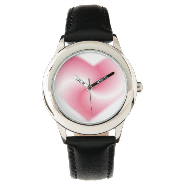 Pink Swirl Heart Watch (Front)