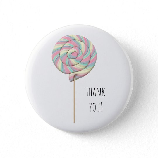 pink swirl lollipop button
