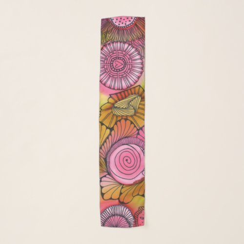 Pink Swirl Oblong Scarf