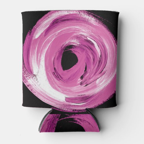 Pink Swirl Oil Painting Acrylic Can Cooler
