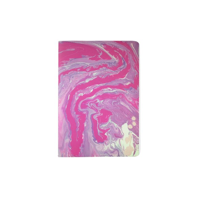 Pink Swirl Passport Holder (Front)